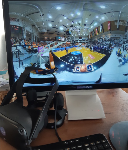 VR/360 live video player of Basketball match for Turk Telekome operator